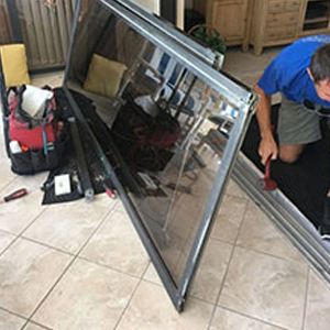 sliding glass door frame repair Stockton
